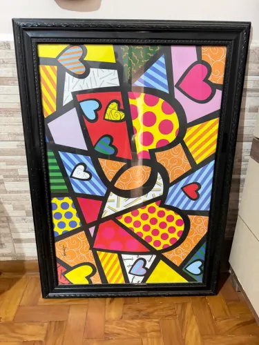 Quadro decorativo estilo Romero Britto