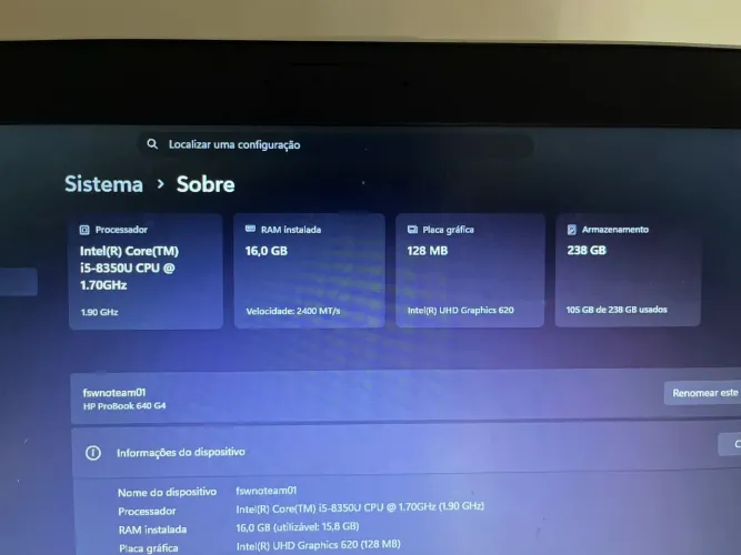 Notebook semi novo