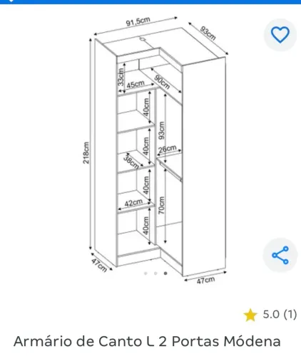 Guarda roupa usado em perfeito estado