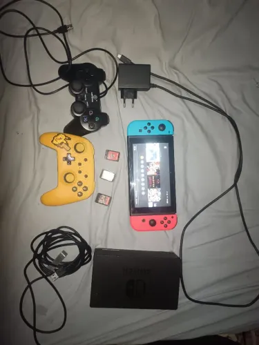 Nitendo Switch Desbloqueado Completo manutenção preventiva recém feita 
