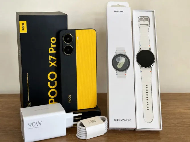 POCO X7 Pro 12GB/512GB + Galaxy Watch7 40mm BT | Caixa + NF