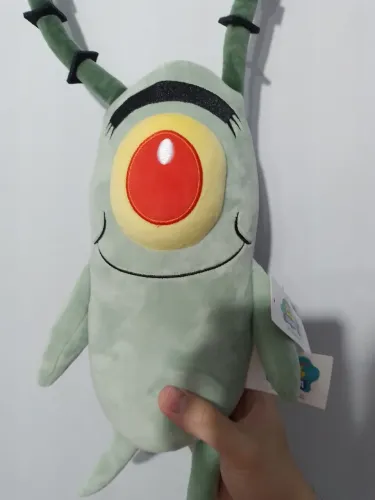 PELÚCIA PLANKTON GRANDE 30 CM OFICIAL NICKELODEON - TURMA DO BOB ESPONJA