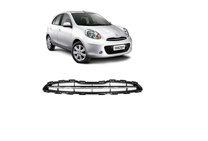 Grade Radiador Com Friso Cromado Nissan March 2011 a 2014