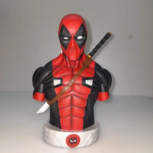 Deadpool busto, figura de ação, marvel