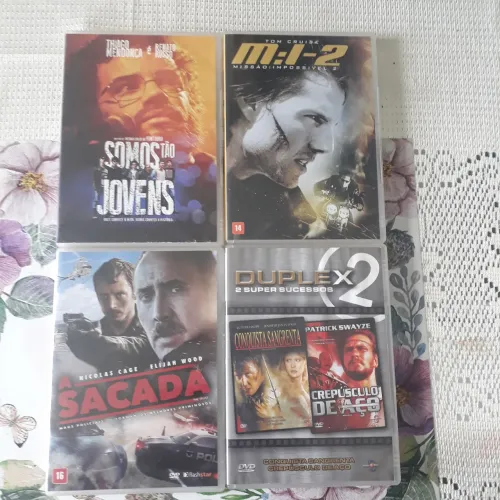 Lote com 4 DVDs - Sacada, Missão Impossível 2, Conquista Sangrenta e Crepúsculo de Aço