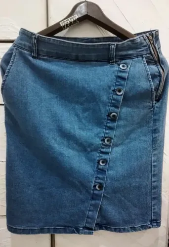 Saia jeans midi, Gregory.