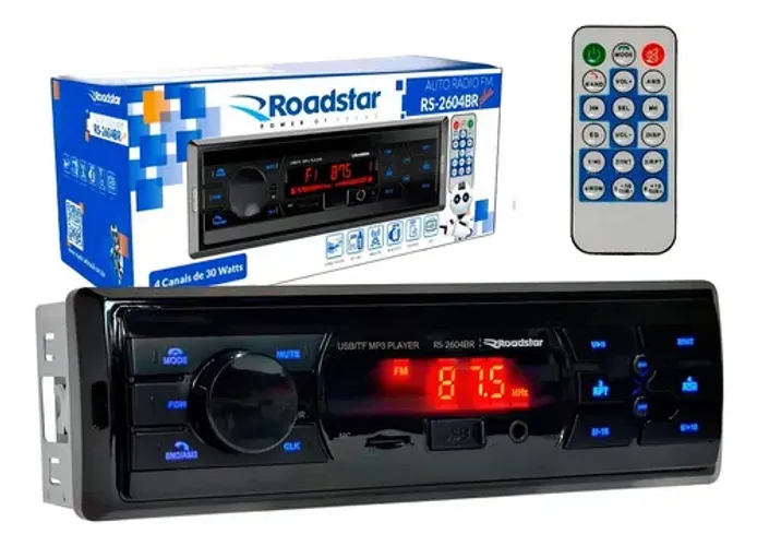 Roadstar RS-2604BR radio usb bluetooth usb aux sd fm não toca cd
