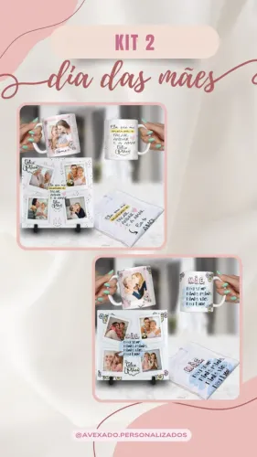 Kit personalizados para o dia das mães