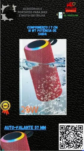 Caixa de som Bluetooth 1.500 mah de bateria