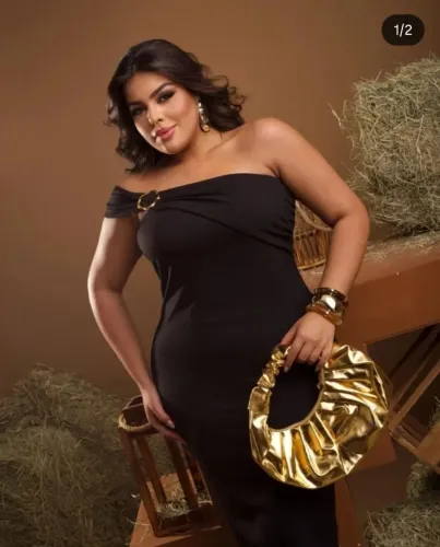 Vestidos Plus Size disponível na cor marrom