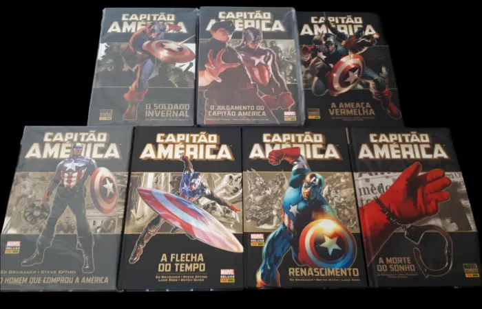 Capitão América Marvel Deluxe 7 volumes