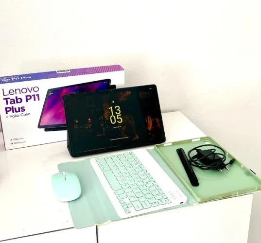 Tablet Lenovo P11 Plus 64 BG com case e caneta original + acessórios