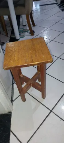 Promoção!Banqueta madeira maciça angelim pedra 89,00