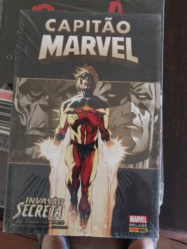 quadrinhos Capitão Marvel livro :invasão secreta se wewks lee,ed panini 2005 capa dura