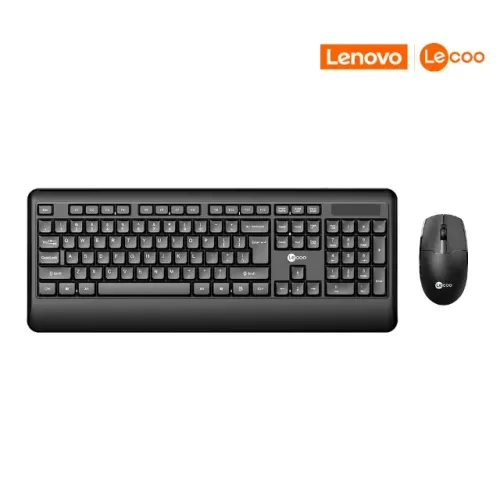 Kit Teclado e Mouse Sem Fio Lecoo KW202 Preto - WZetta