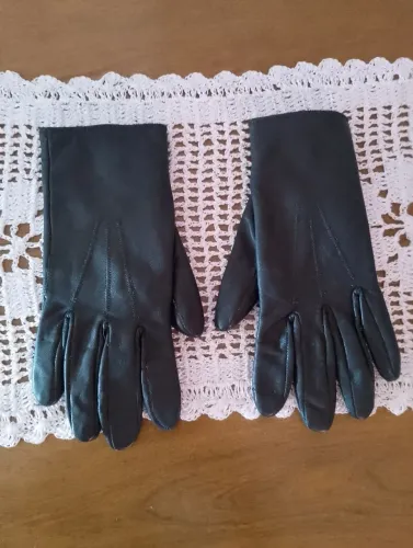 Luvas de couro marrom SEM USO