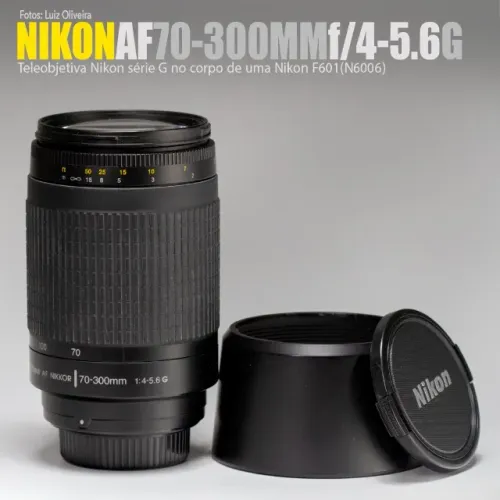 Objetiva Nikon AF G 70-300mm f/4-5.6(Tampas/Parasol/Manual)  