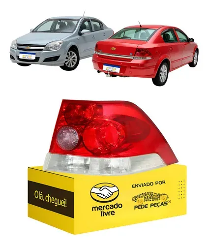 Lanterna Sinaleira Vectra Sedan 2006 2007 08 09 10 2011 L.d Direito/passageiro Vermelho