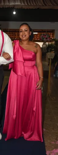 Vestido festa fúcsia 