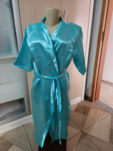 Robe de cetim azul 