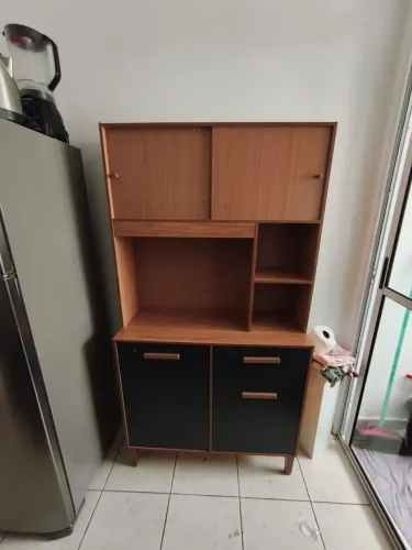 Armário Dália - Cinza amadeirado 