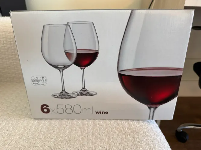 Taças de vinho Bohemia 580ml - Conjunto com 6 (novas)