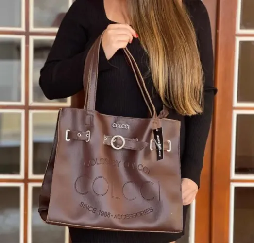 Bolsa Feminina Grande + Bolsinha Brinde Colcci