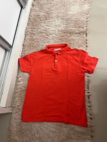 Camisa Polo Infantil vermelha da marca zara