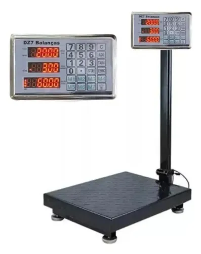 Balança 200kg plataforma bivolt e recarregável