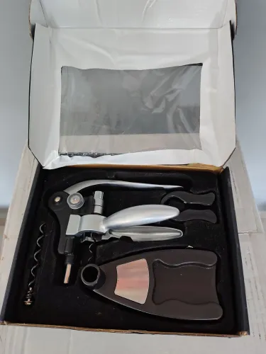 Kit Abridor de Garrafa e Saca-Rolhas Profissional