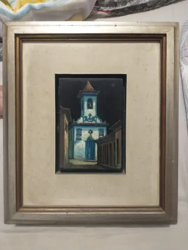 Quadro da Igreja do Amparo - Diamantina. Artista: Leda Soares Val.