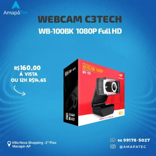 Webcam  C3Tech 1080P Full HD