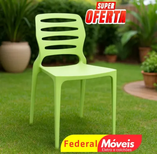 Cadeira Plástica Ville estilo clean