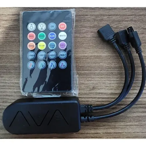 Controlador de Fita LED RGB com Controle Remoto - Iluminação Personalizada e Prática
