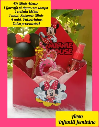 KIT MINIE MOUSE FEMININO 