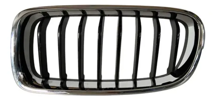 Grade Parachoque Dianteiro Bmw Serie 3 Esquerdo 2014 A 2018 Preto Brilhante