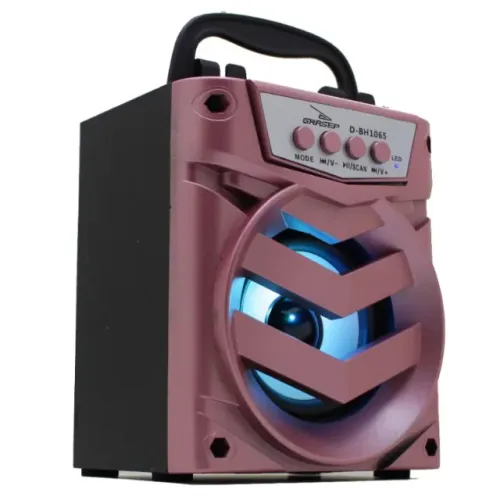 Caixa de Som Bluetooth USB 10W FM 1200mAh ROSE - D-BH1065