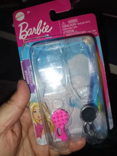 Kit escova e espelho Barbie