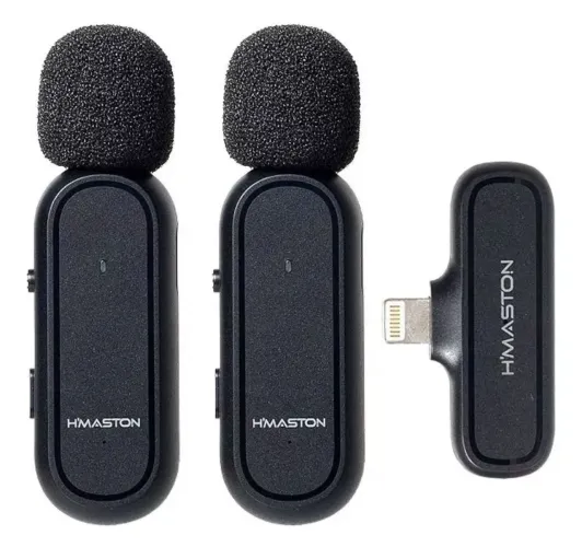 Microfone lapela Hmaston profissional 2 iPhone redutor de ruído