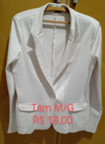 Blazer Branco Feminino - Tam M/G