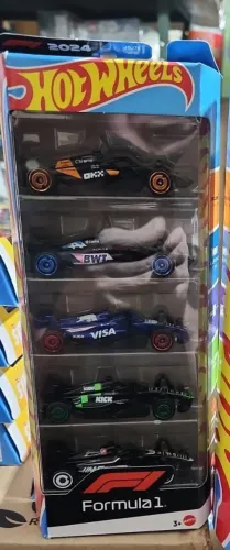 Cartela 5 Carrinhos Fórmula 1 Hot Wheels Hw F1 Mattel