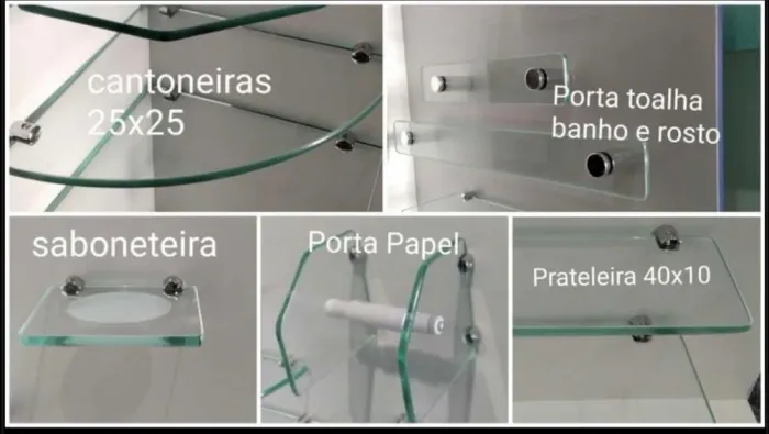 Kit em vidro para banheiro