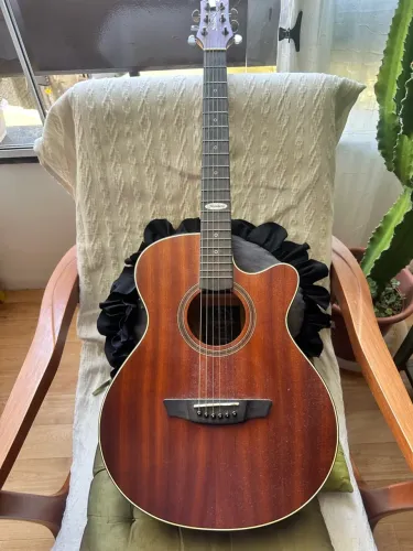Violão eletroacústica Strinberg Black SL200C 200 para destros mahogany acetinado