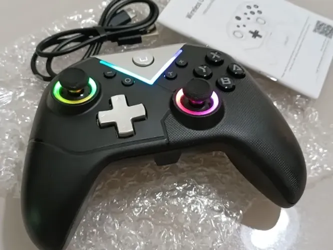 Controle 617 RGB Hall Effect PC PS3 Switch Android IOS Tv Samsung Bluetooth com e sem fio