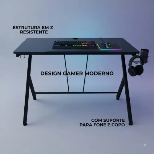 Mesa Gamer / Home Office Estilo Z - Nova / Lacrada