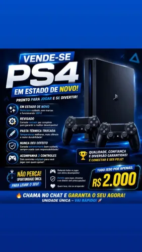PS4 usado como novo