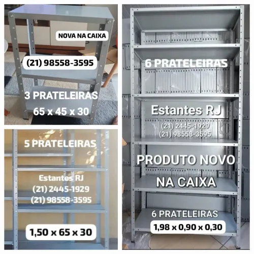 Estantes de Aço para Comércio Escritório Residência (Nova na Caixa) a partir de 99,00