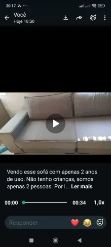 Sofá semi novo..
