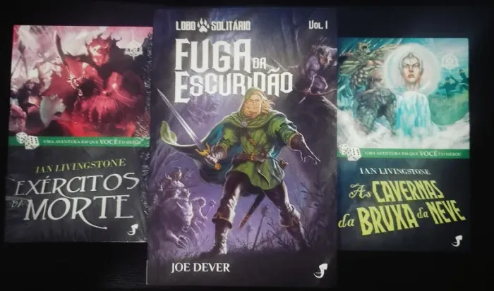 Livros Jogo - Lobo Solitario 1 e  Fighting Fantasy 9 e 11