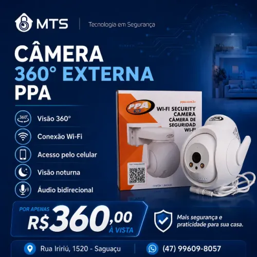 Câmera Externa 360º 3MP Full HD